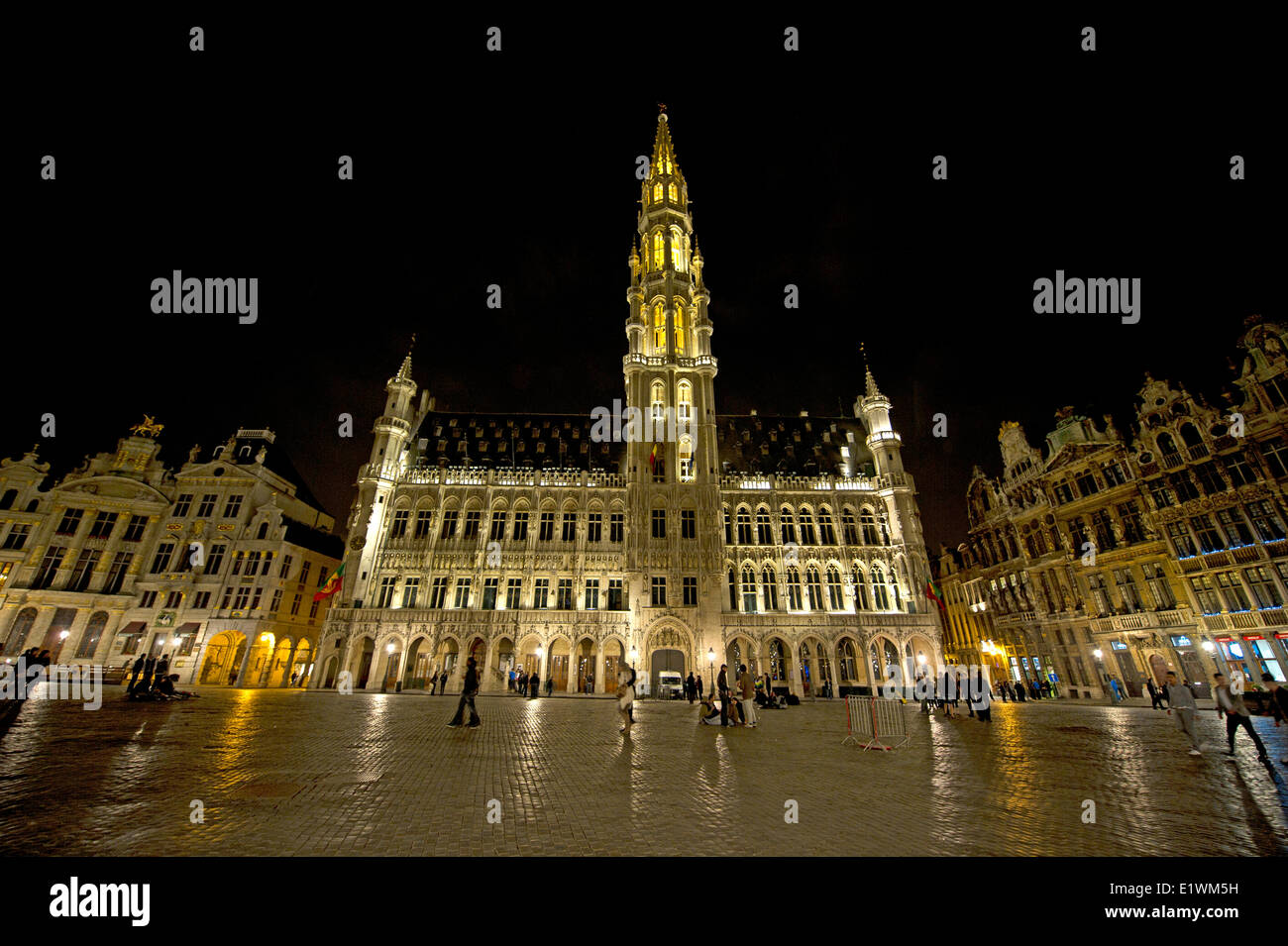 Hotel de Ville (City Hall) on Grand Place in Brussels Stock Photo