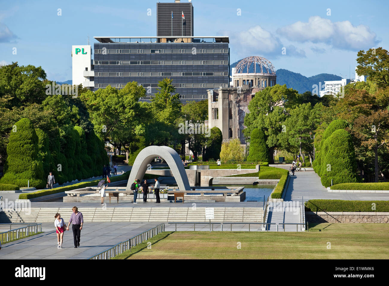 Peace Memorial Park. Registered on the UNESCO World Heritage List. Hiroshima, Japan Stock Photo