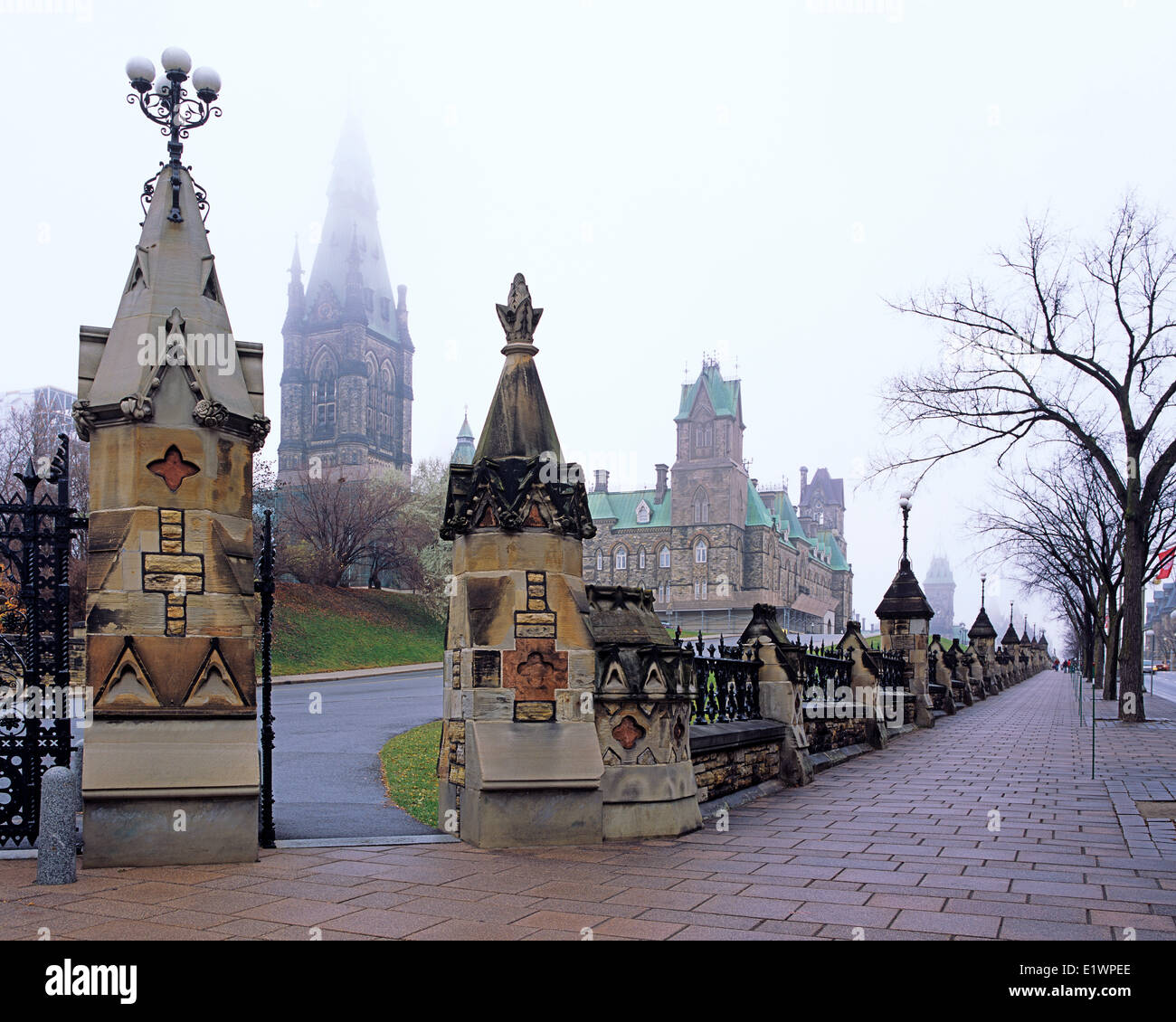 WEST BLOCK, WEST SIDE, AFTER THE RAIN, PARLIAMENT OF CANADA, OTTAWA, ONTARIO, CANADA Stock Photo