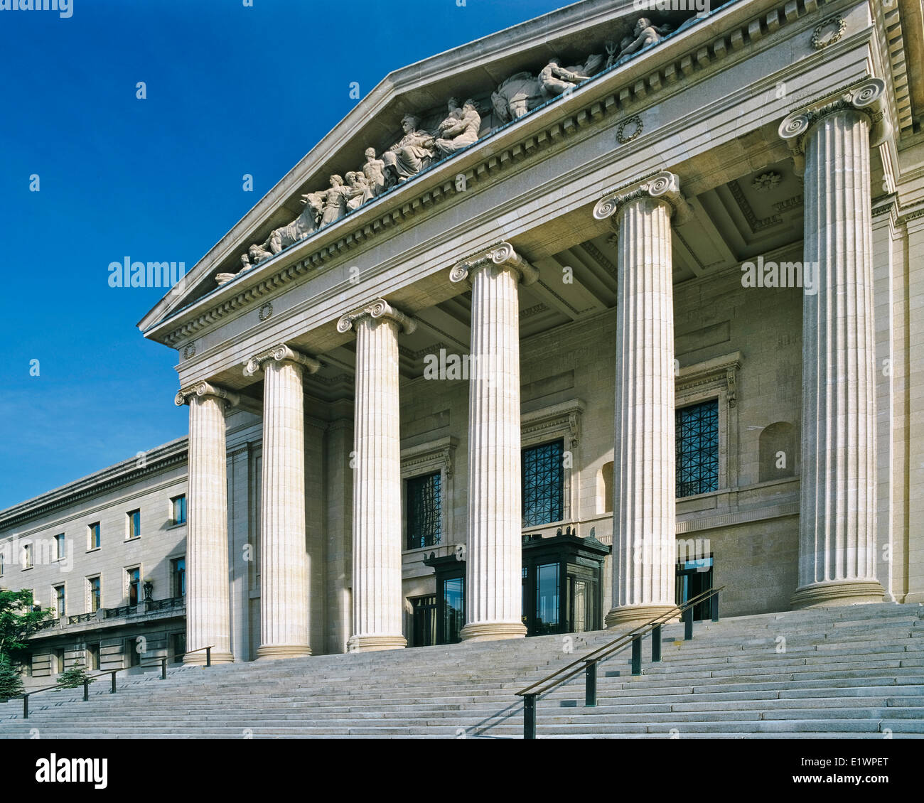 Manitoba Legislative Building, North Facade, Winnipeg, Manitoba, Canada Stock Photo