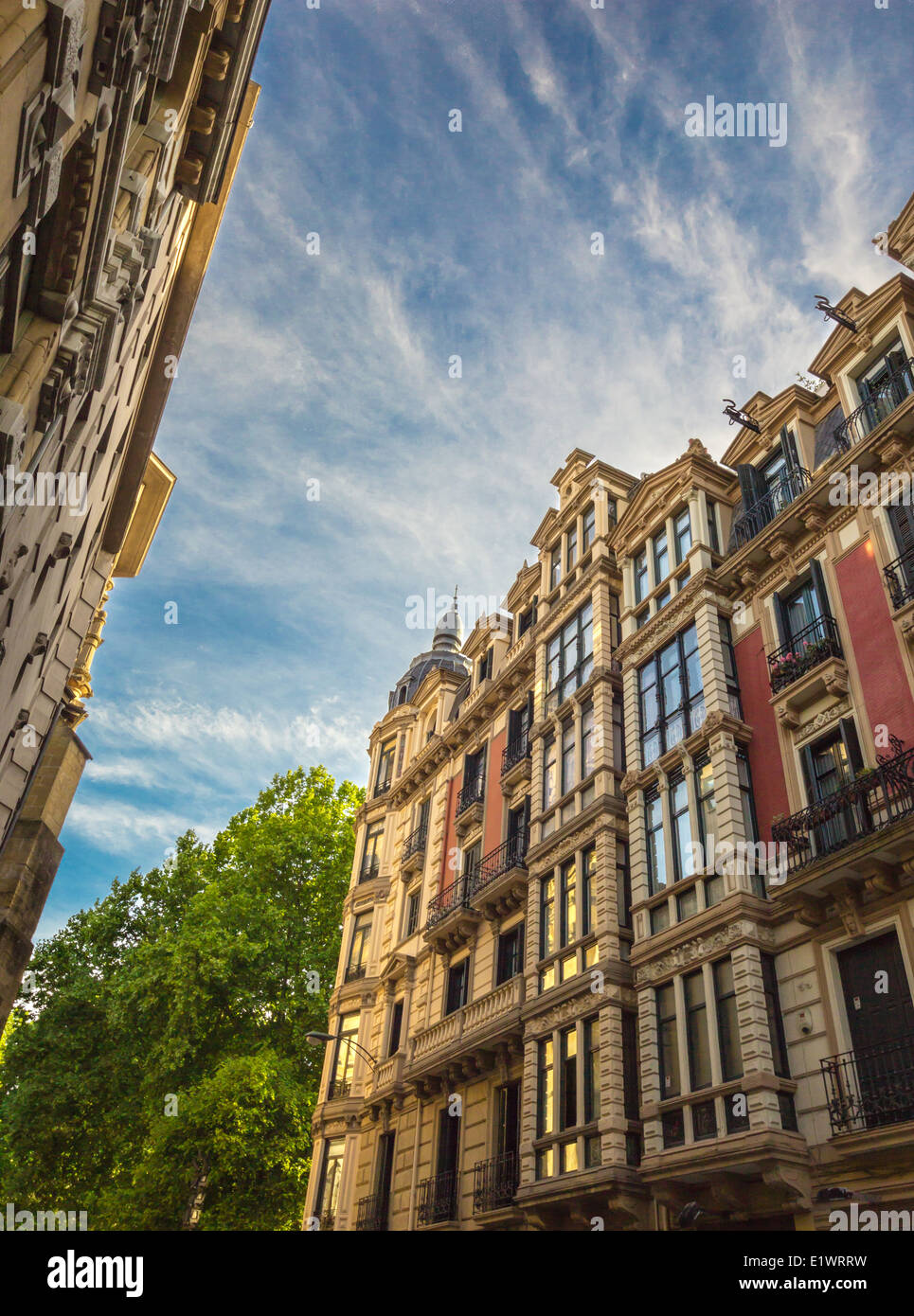 old facade of a palace in Bilbao, Spain Stock Photo - Alamy