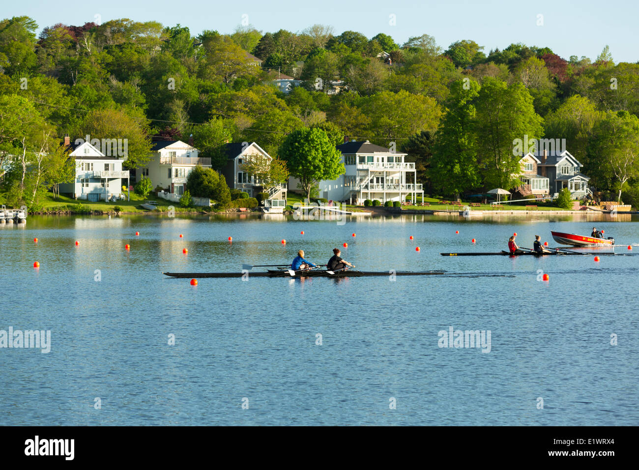 Rowing on Lake Banook, Dartmouth, Nova Scotia, Canada Stock Photo Alamy