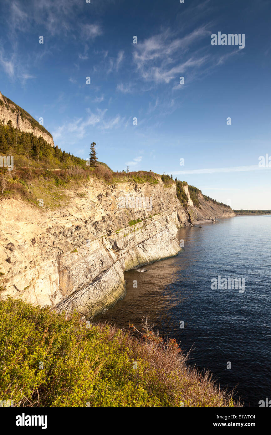 The cliffs of cap bon ami in forillon national park hi-res stock ...