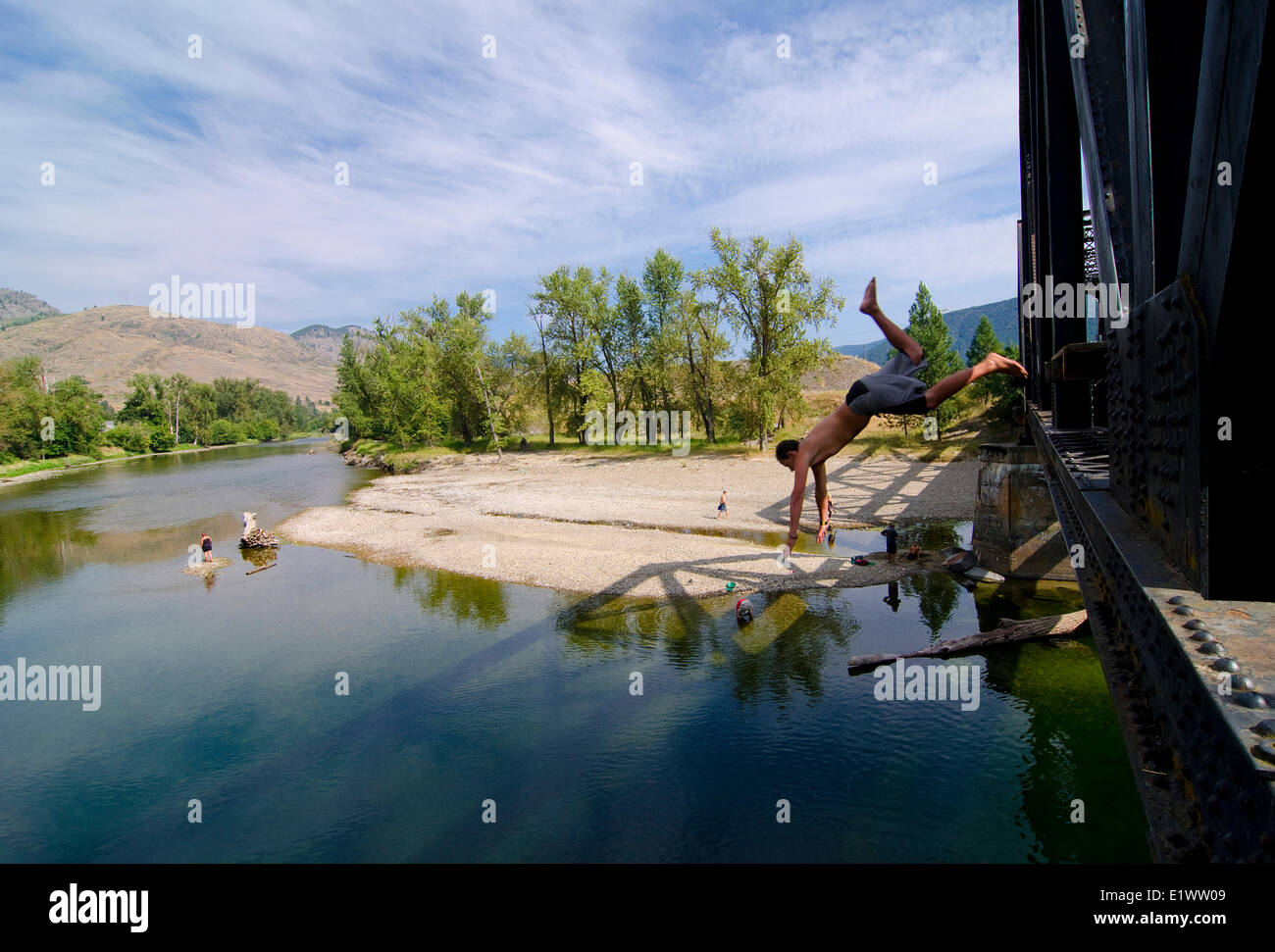 Swimming, Kettle River, Grand Forks, British Columbia, Canada. MR 023