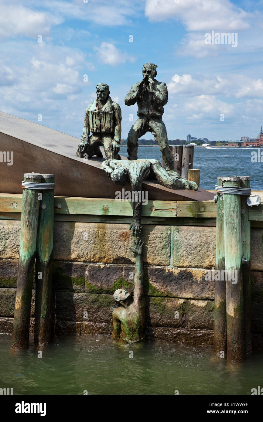 Memorial dedicated to the American merchant marines lost as sea since the Revolutionary War to the present. Sculpted by Marisol Stock Photo