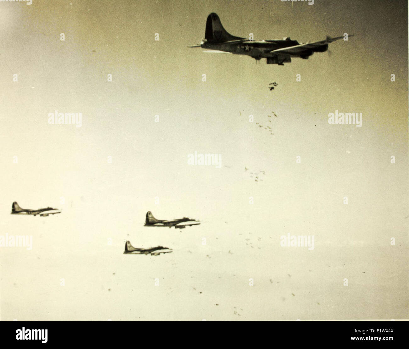 2nd Bomb Group; 15th Air Foce; 49th, 20th, 96th 429th Squadrons; B-17s Stock Photo