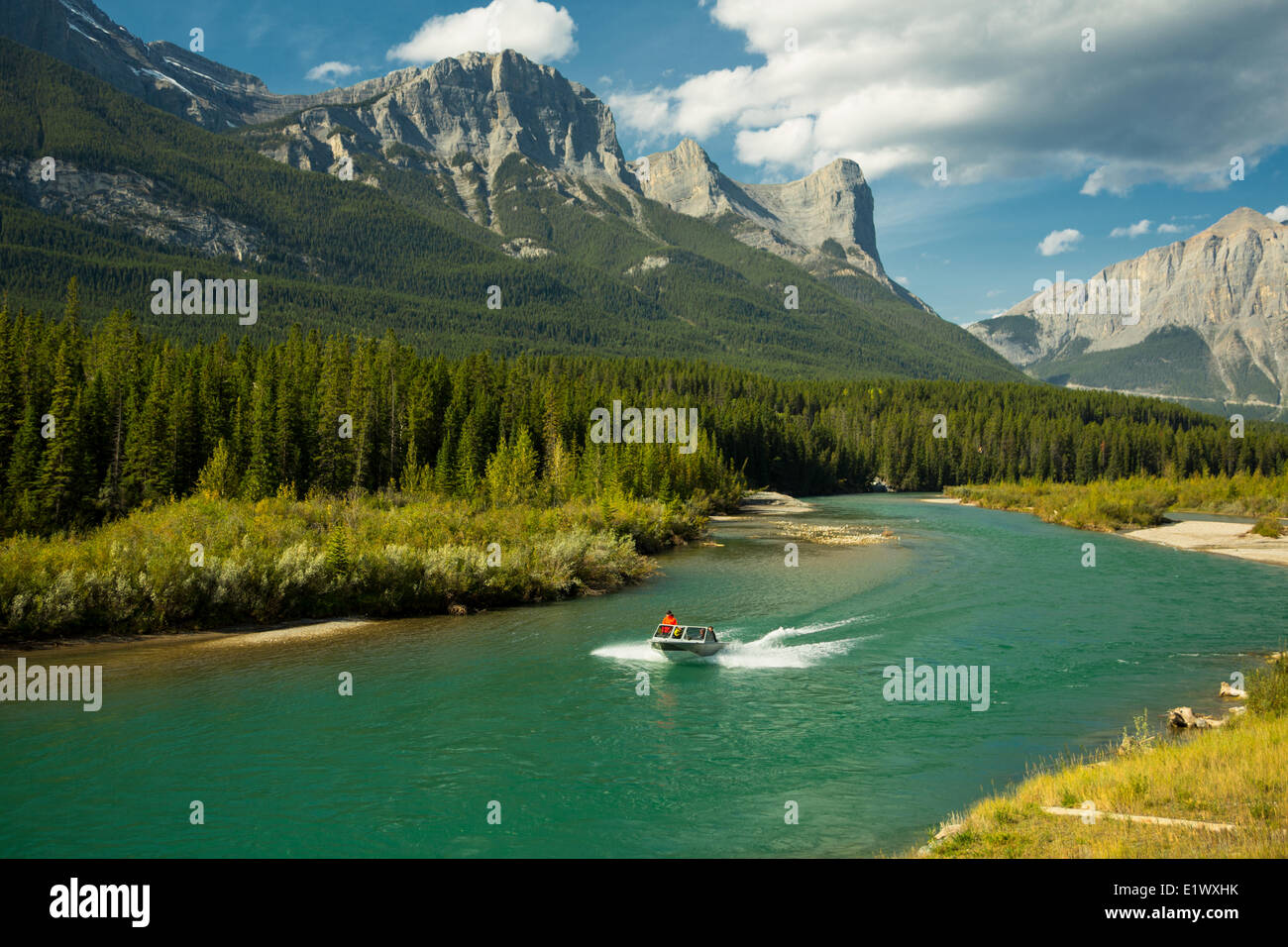 Mountain peaks bow river canmore hires stock photography and images