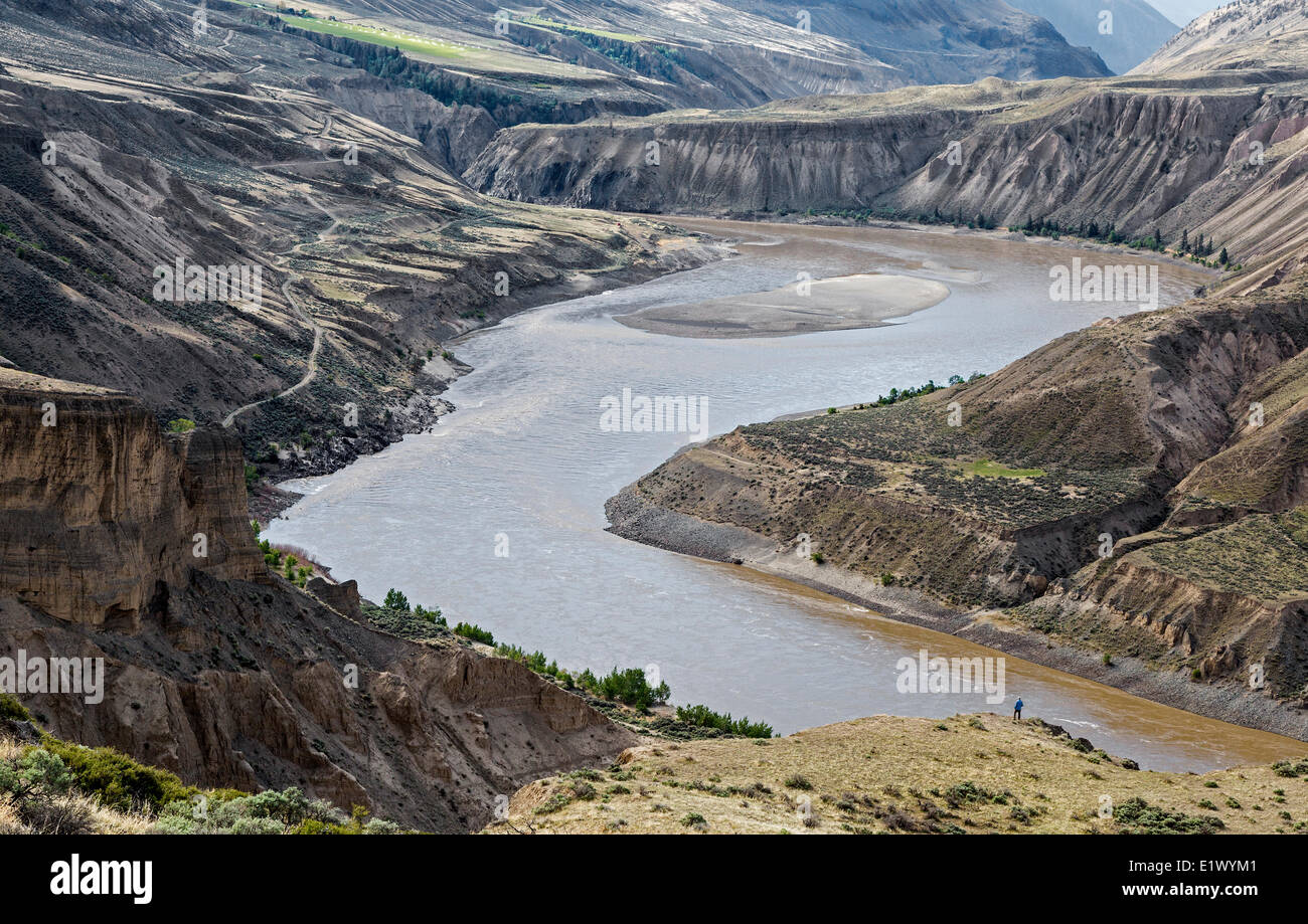 British Columbia, Canada, BC Grasslands, mid-Fraser River Canyon, hiking, Fraser River, Stock Photo
