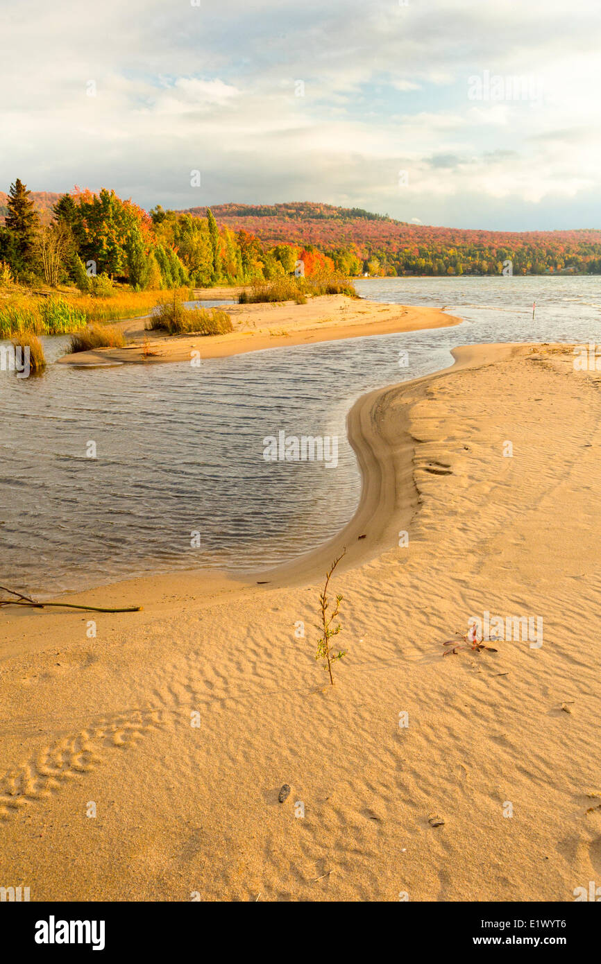 Storm over Lake Superior, Algoma District, Ontario, Canada Stock Photo