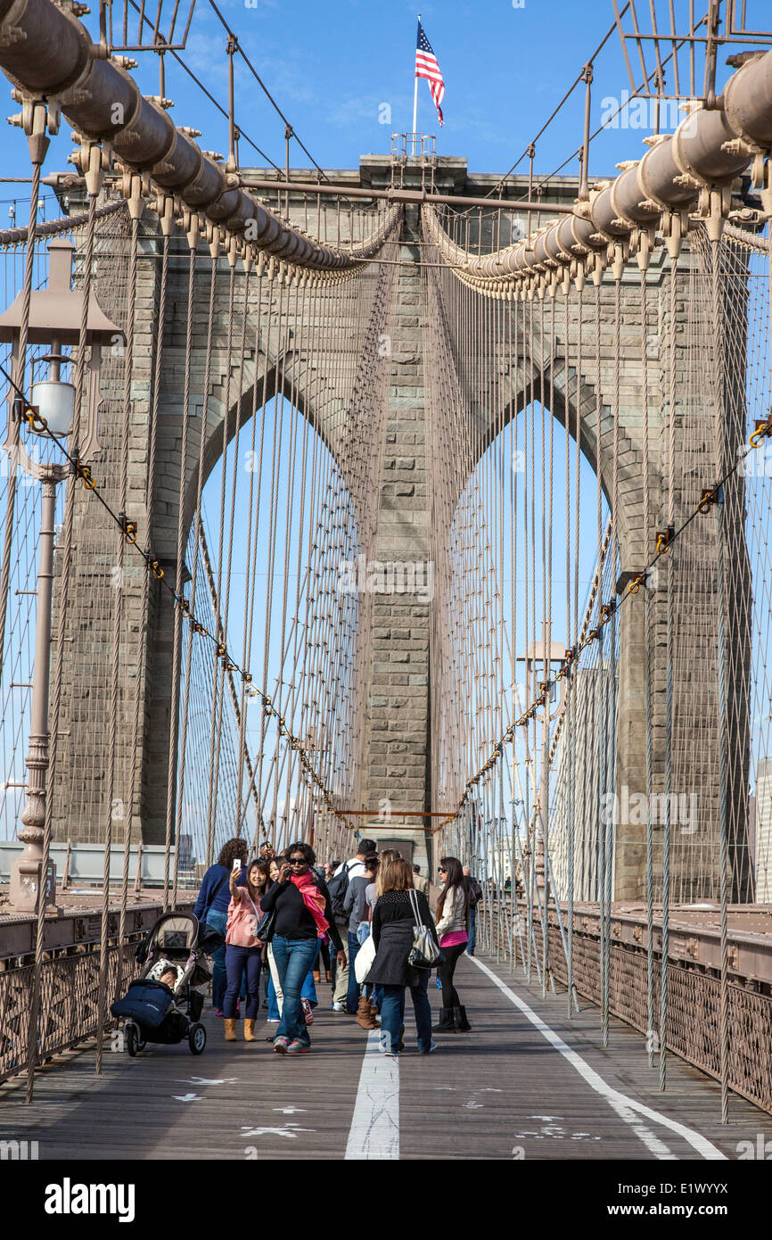 Brooklyn Bridge, New York, NY, USA Stock Photo