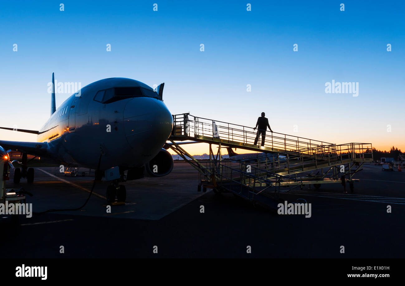 Westjet's 737 fleet is a mainstay at YQQ providing flight service to destinations across Canada points elsewhere.  Comox The Stock Photo