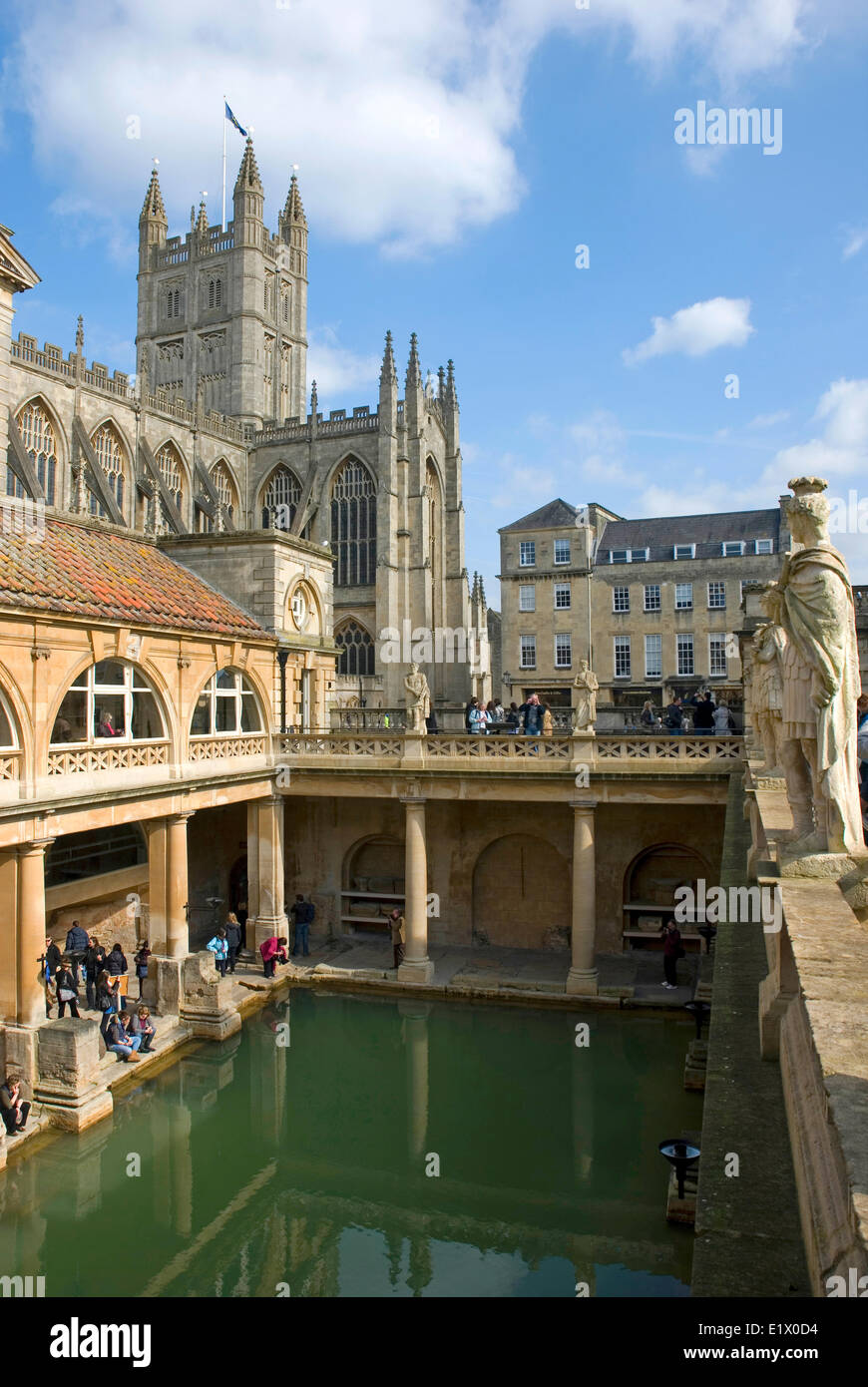 The Great Bath at the Roman Baths, City of Bath, Somerset, England Stock Photo
