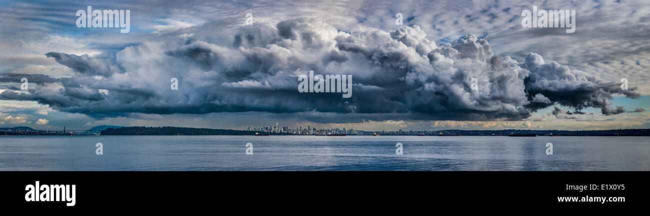 Stormy Sky over Vancouver, Vancouver, British Columbia, Canada Stock Photo