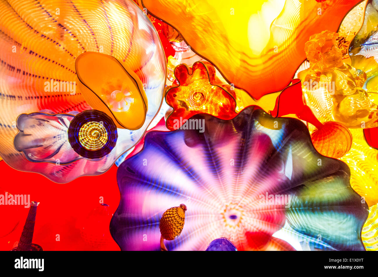 Persian Ceiling. Dale Chihuly Garden and Glass.Seattle,Washington USA Stock Photo