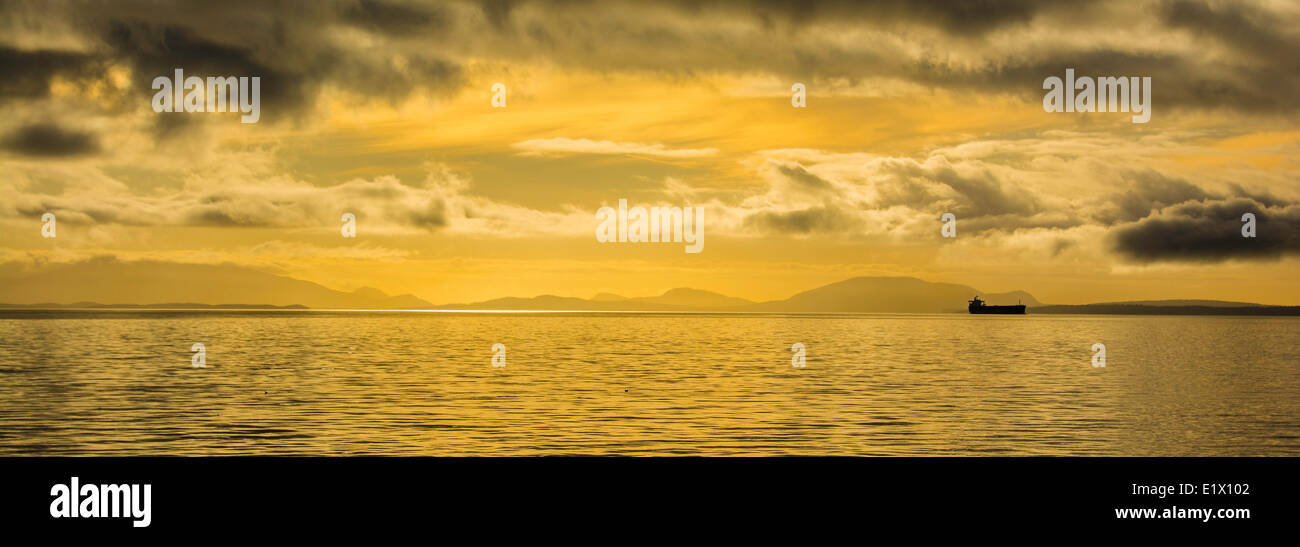 Gulf Island Sunrise, British Columbia, Canada Stock Photo