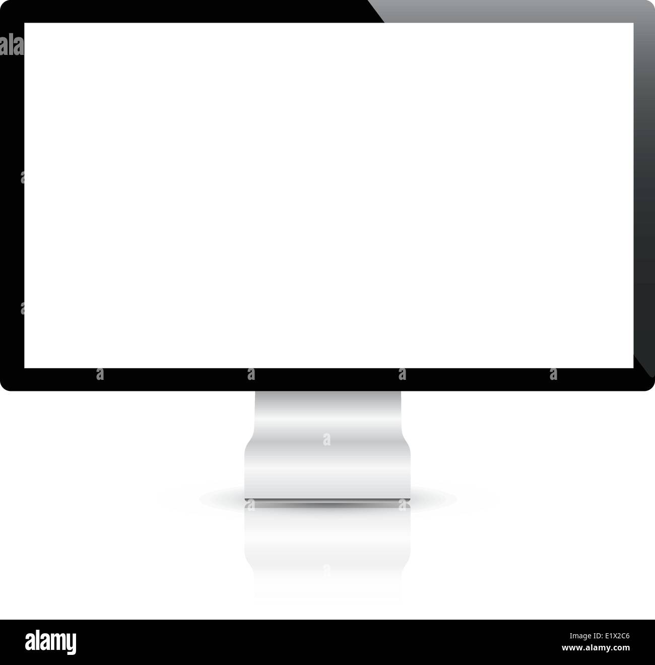 Computer display isolated on white vector eps10 Stock Vector Image ...