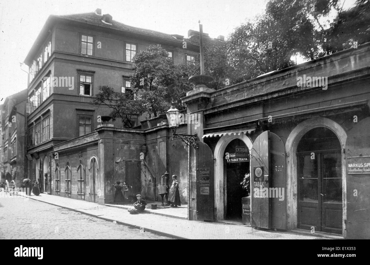 Jewish quarter of Prague, former Jewish ghetto of the Old town. c. 1920. Austria-Hungary Stock Photo