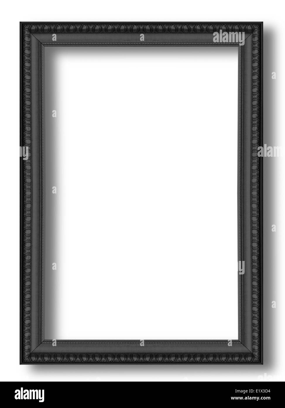 Black picture frame isolated on white background Stock Photo - Alamy