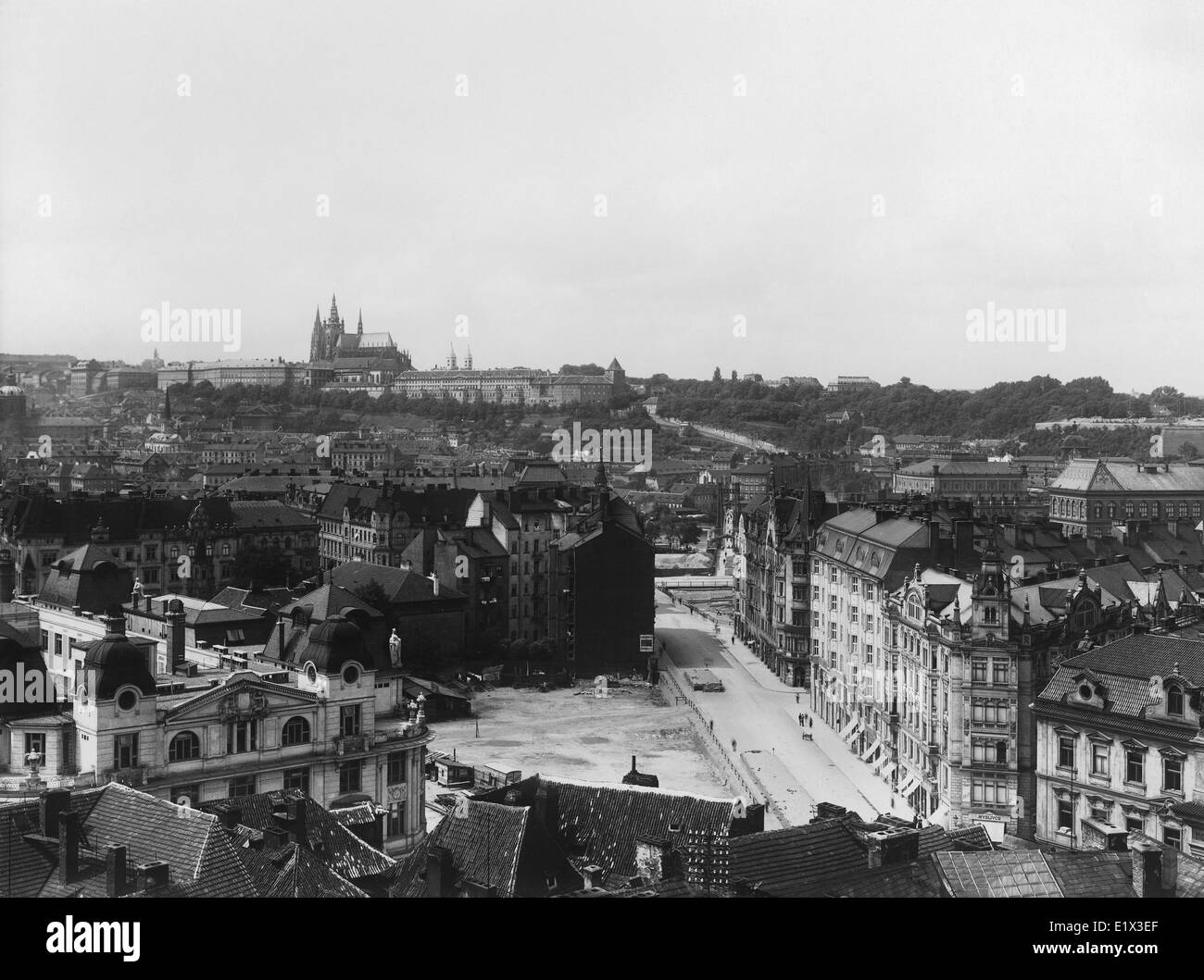 Jewish quarter of Prague, former Jewish ghetto of the Old town. c. 1920. Austria-Hungary Stock Photo