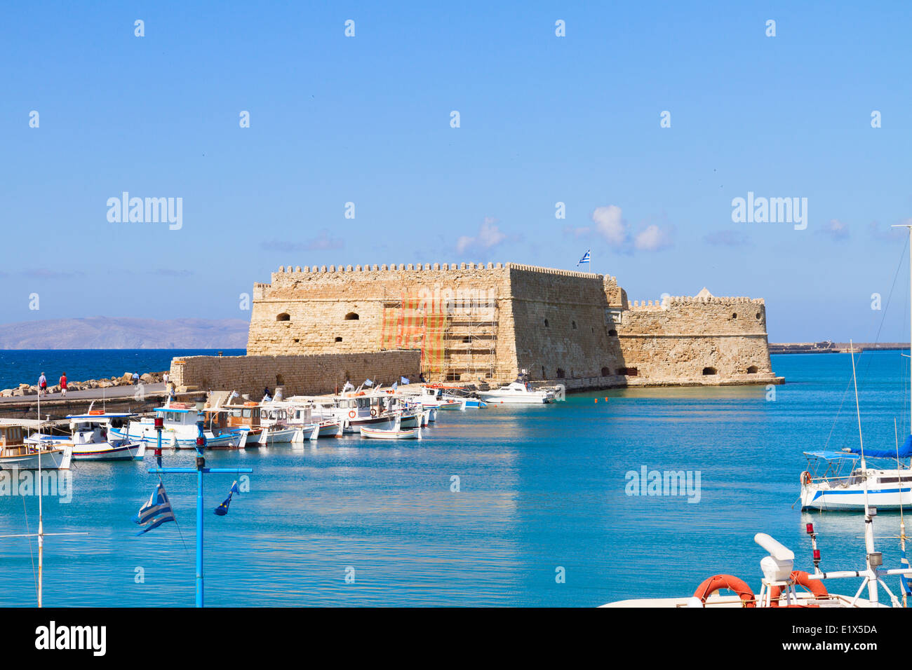 Heraklion harbour, Crete, Greece Stock Photo - Alamy