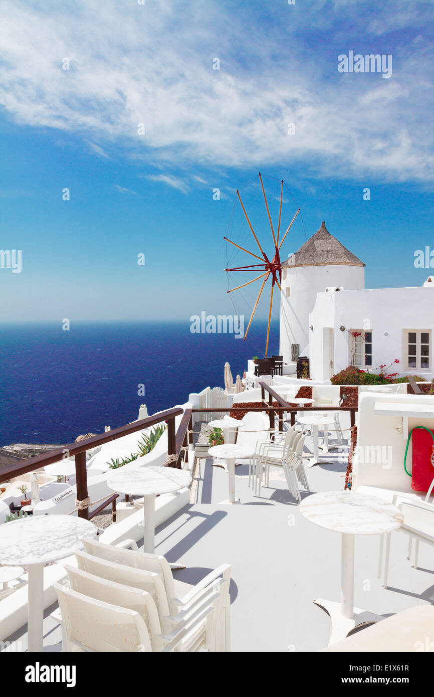 windmill of Oia, Santorini Stock Photo - Alamy