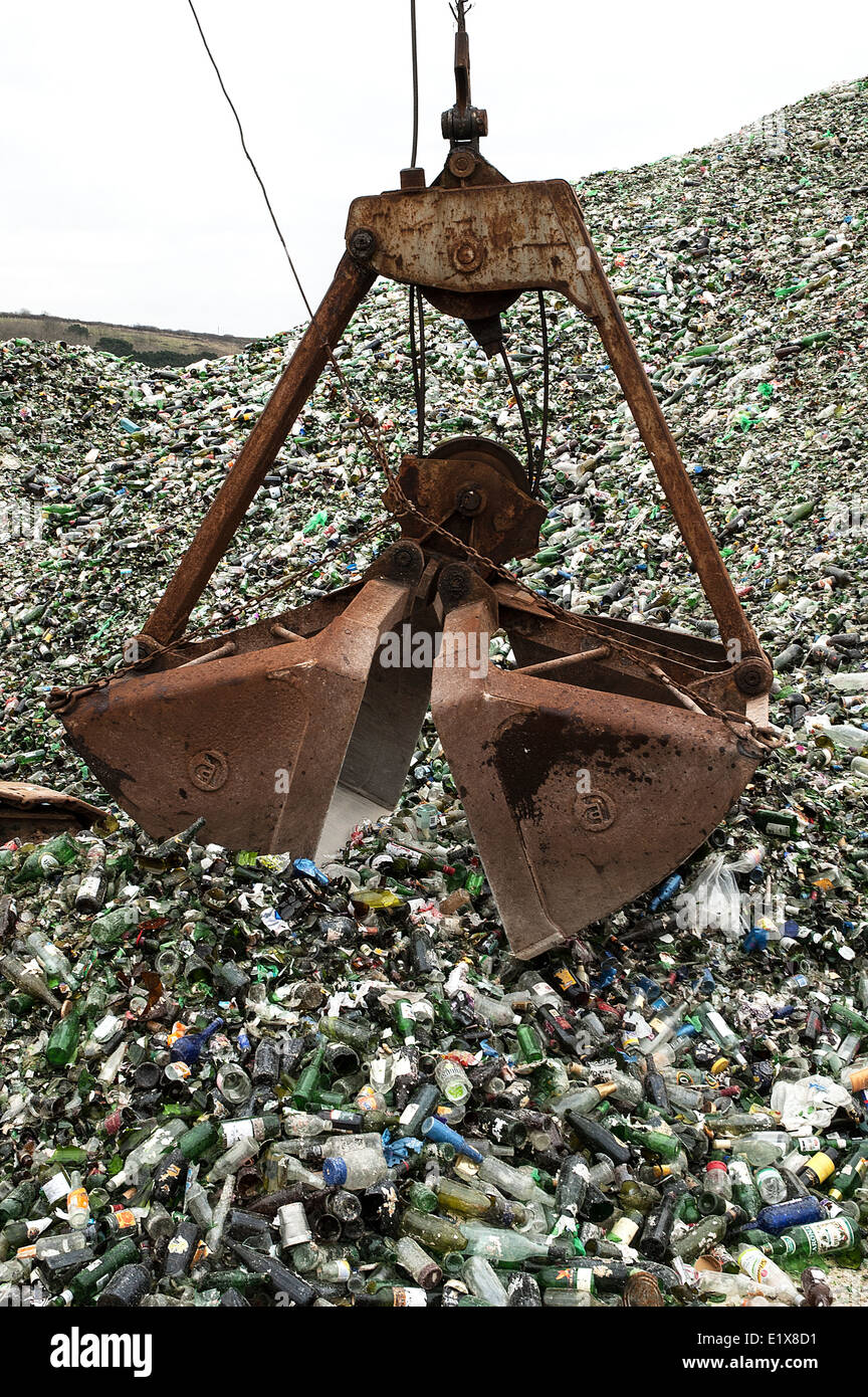 a glass bottle recycling plant Stock Photo Alamy