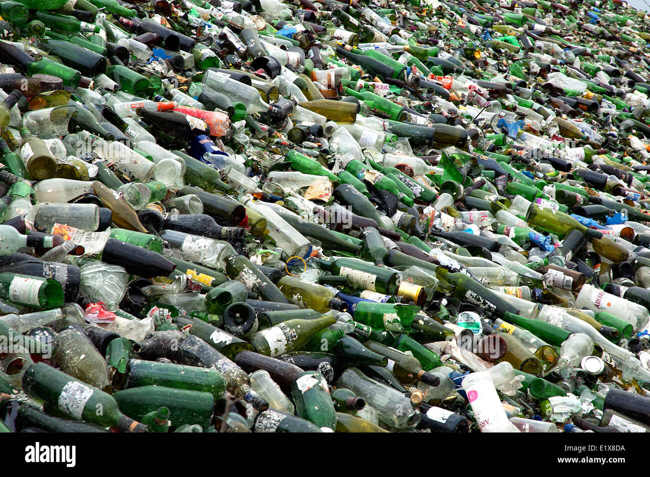 a glass bottle recycling plant Stock Photo Alamy