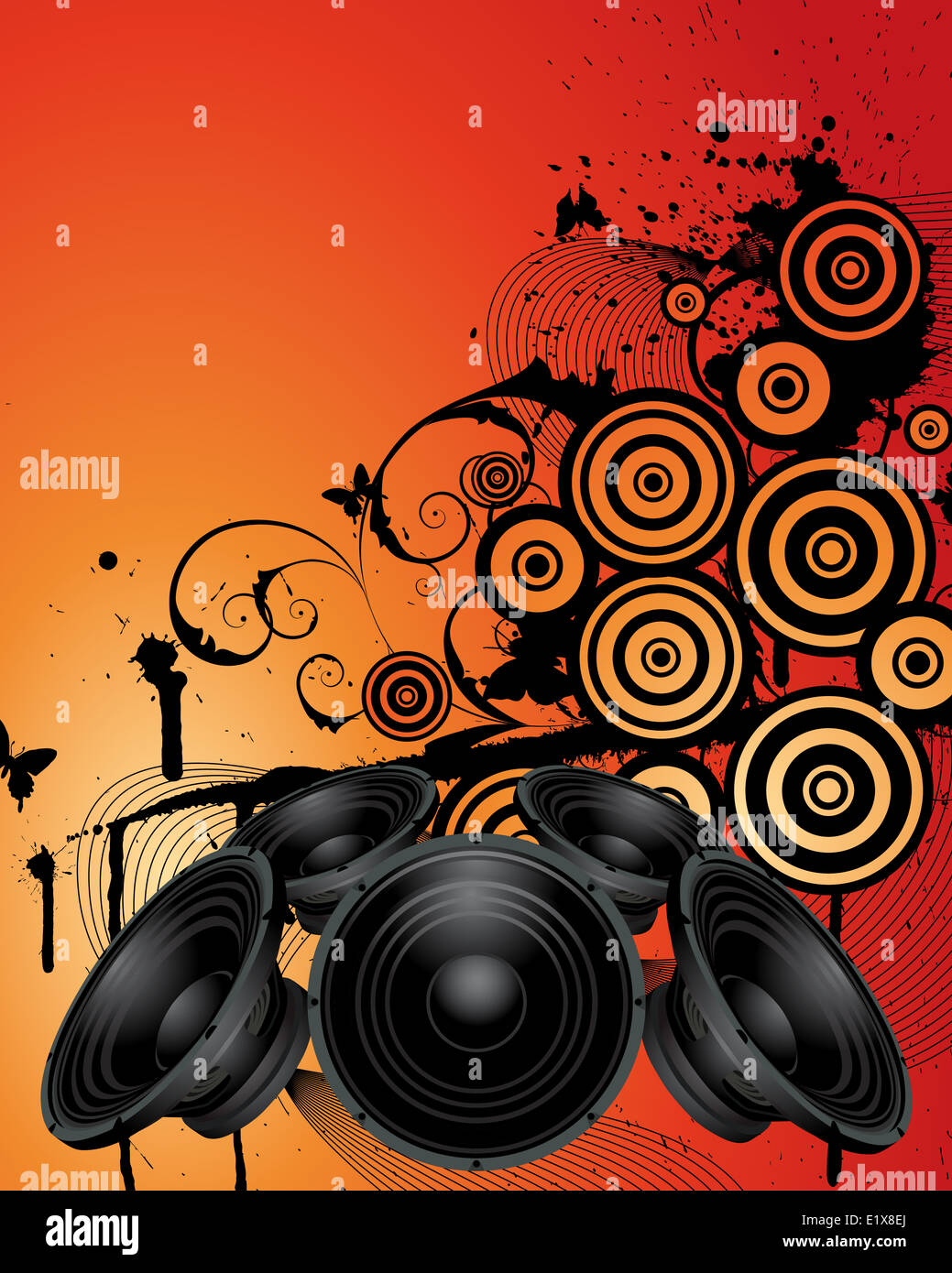 Grunge music style. Vector illustration EPS 10 without transparency ...