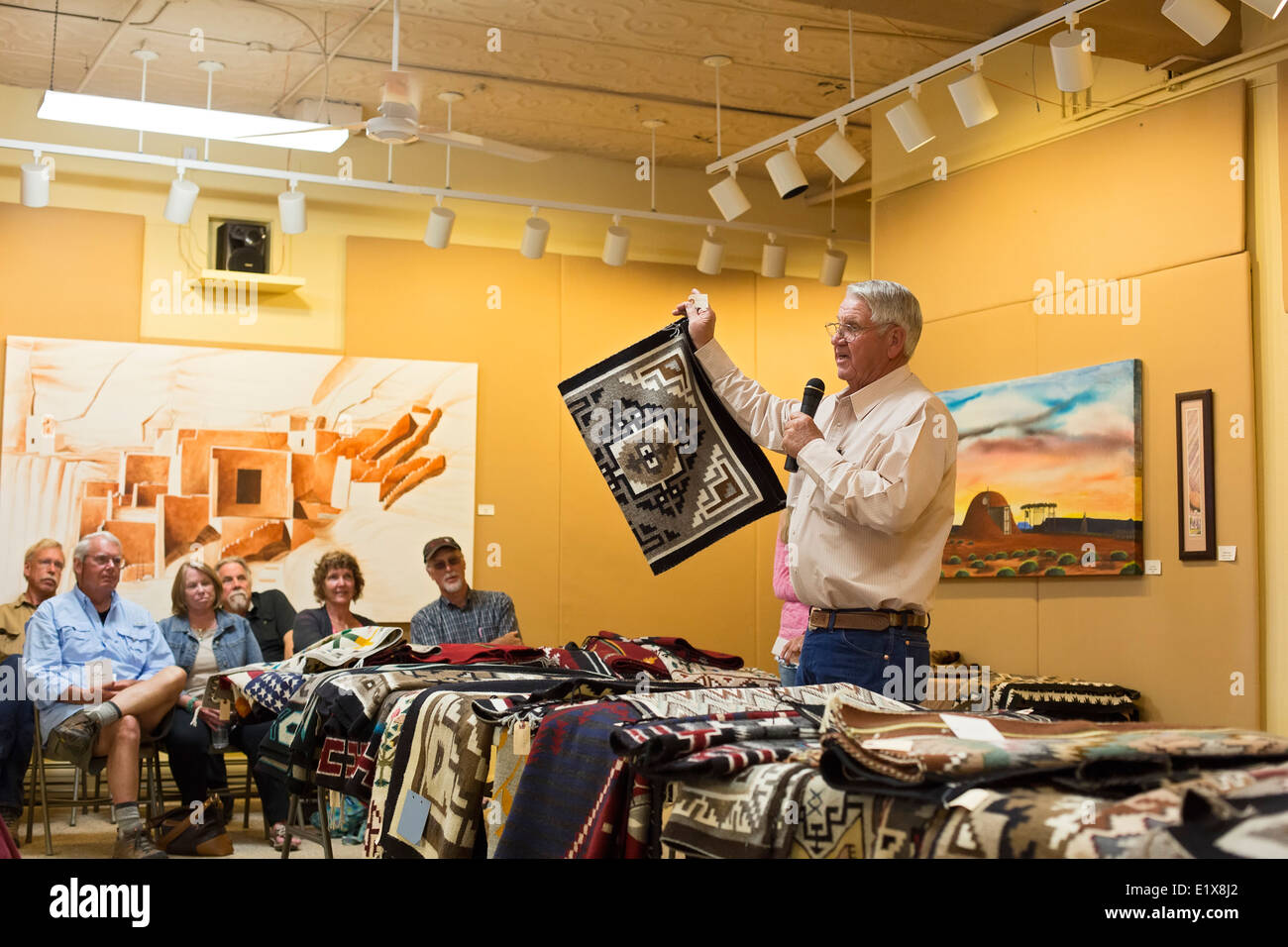 Navajo Rug Auction Stock Photo Alamy