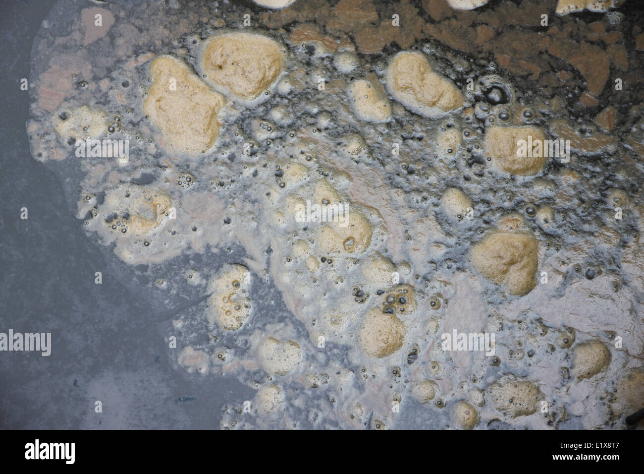 The water of recycling in sewage treatment station. Stock Photo