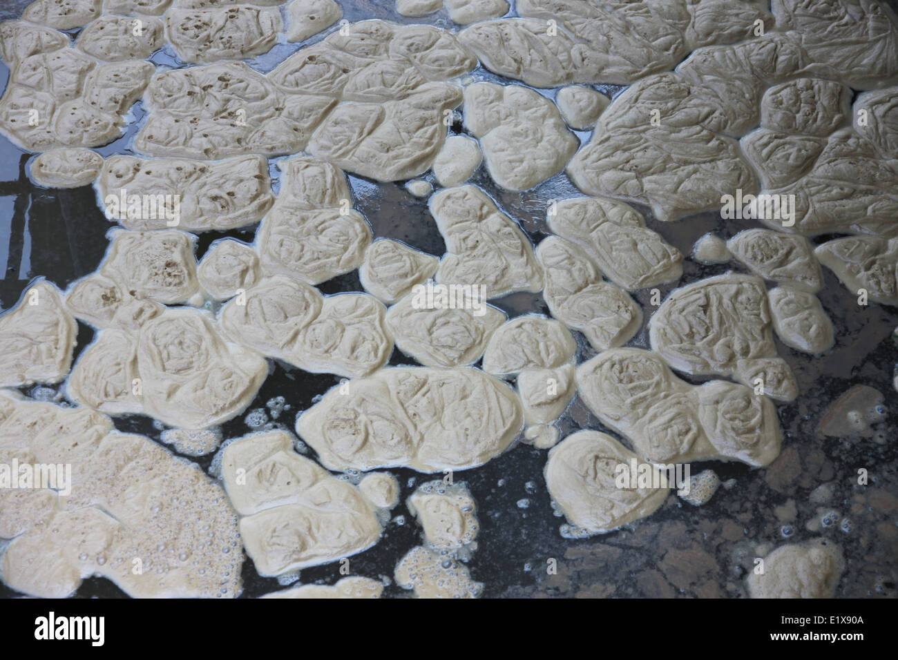 The water of recycling in sewage treatment station. Stock Photo