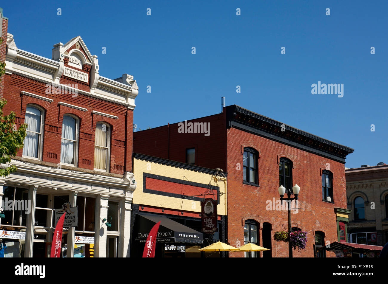 Monahan Building and Terminal Building in the Fairhaven Historic District of Bellingham, Washington state, USA Stock Photo