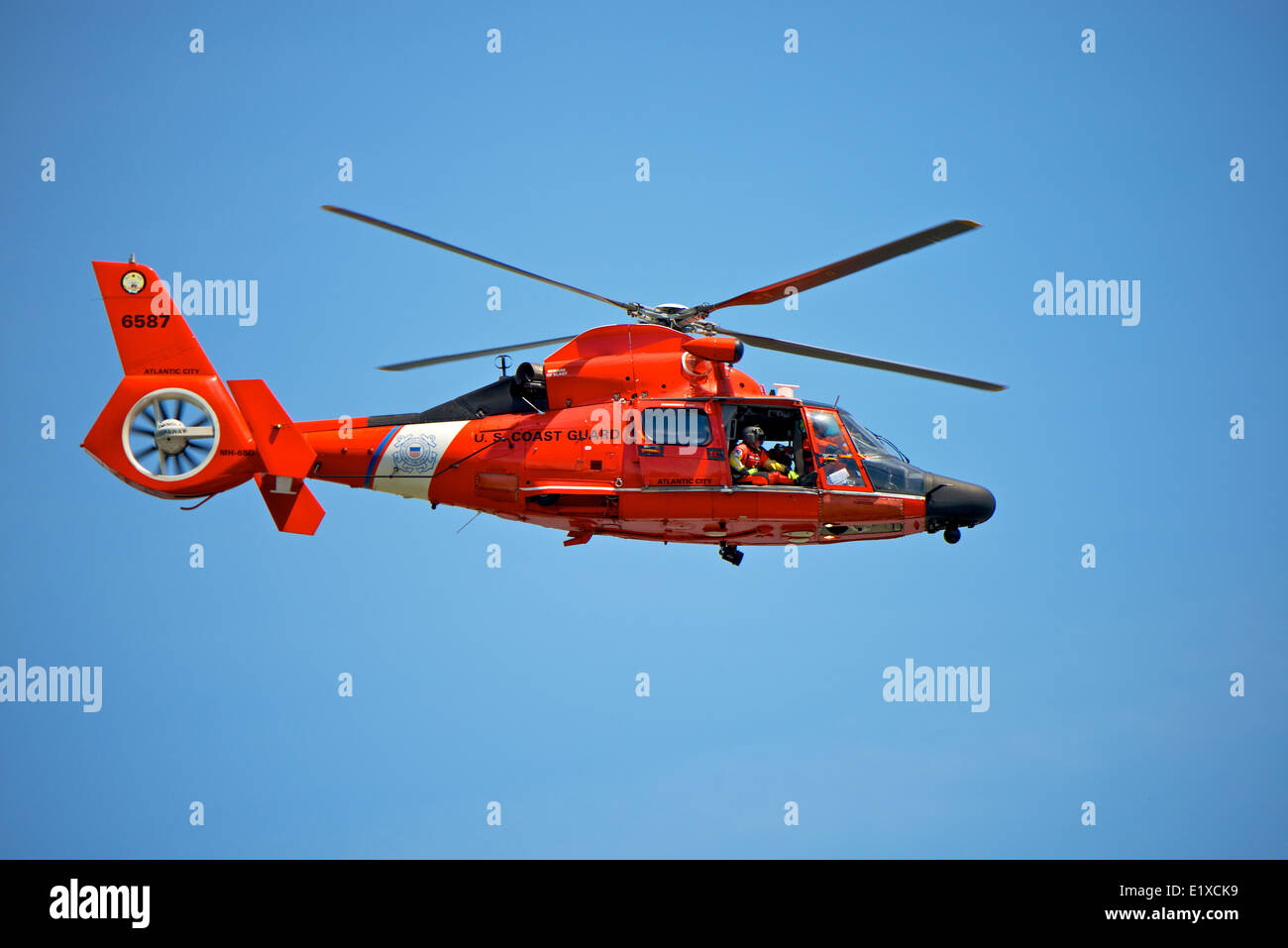 US Coast Guard Helicopter Stock Photo