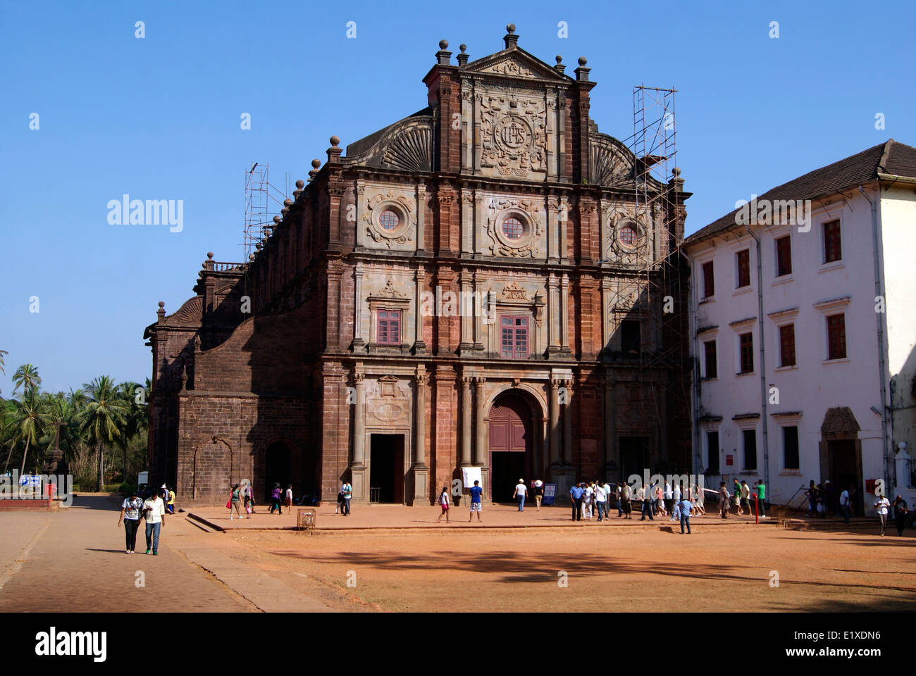Ancient Basilica of Bom Jesus Church at Old Goa India Stock Photo Alamy