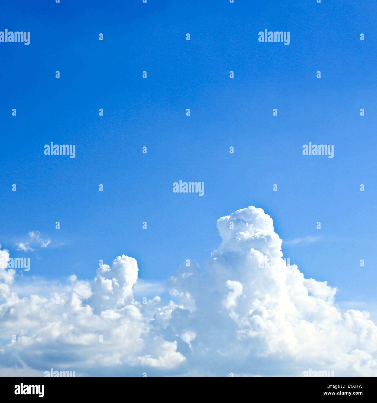 White Clouds in Blue Sky Stock Photo - Alamy