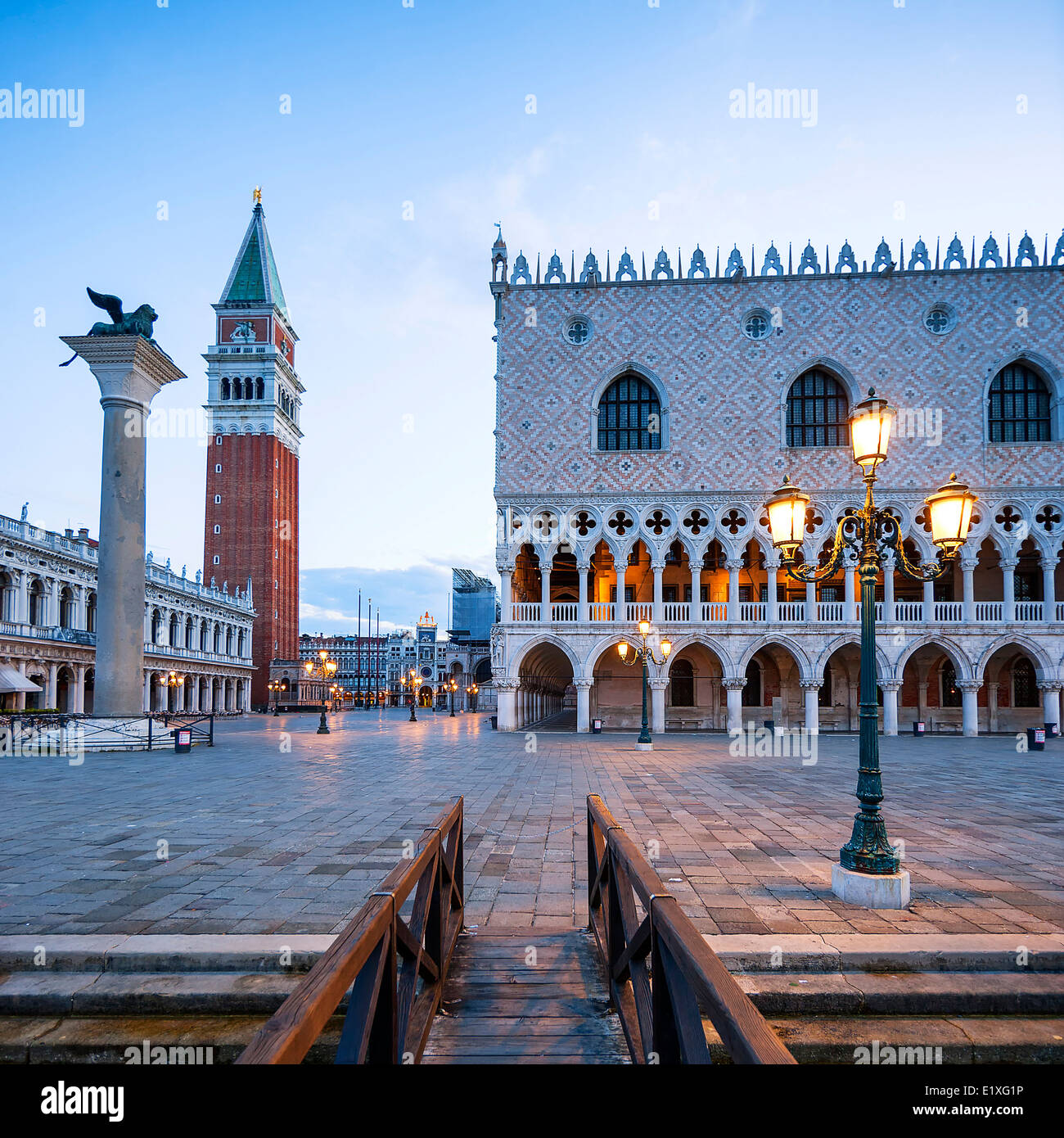 San Marco Square In The Morning San Marco Square In The Morning Venice Italy Stock Photo
