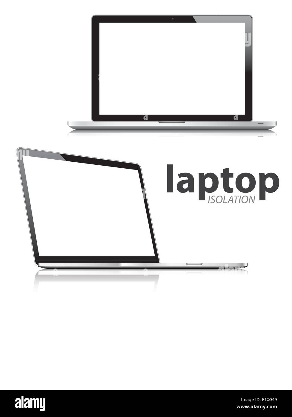 Laptop isolation vector eps10 Stock Vector Image & Art - Alamy