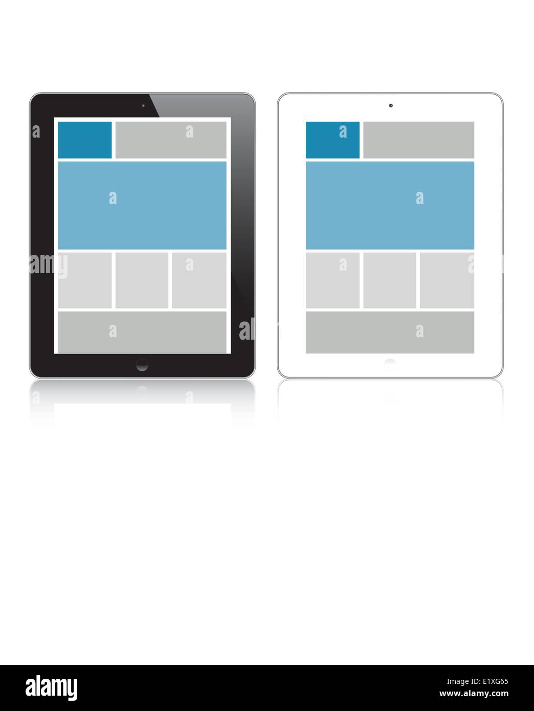 Highly detailed responsive grid tablet vector Stock Vector Image & Art