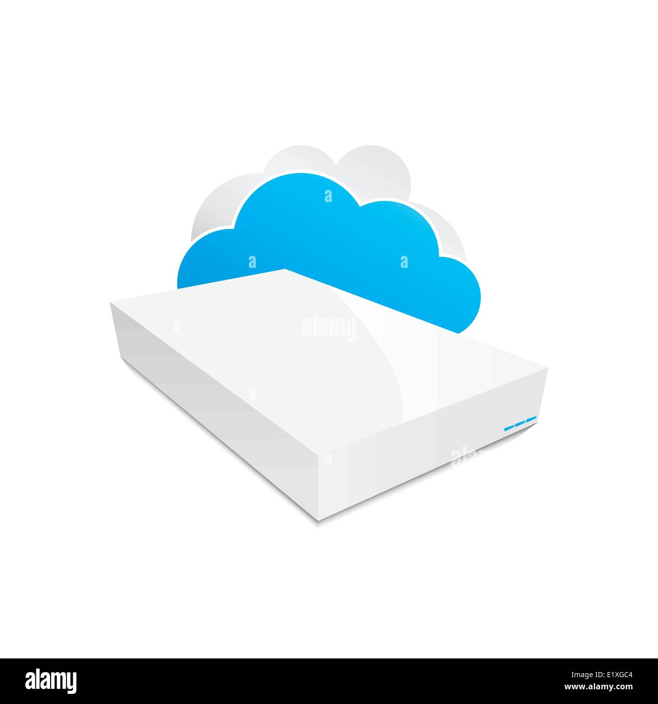 Wireless cloud storage NAS icon vector illustration Stock Vector Image