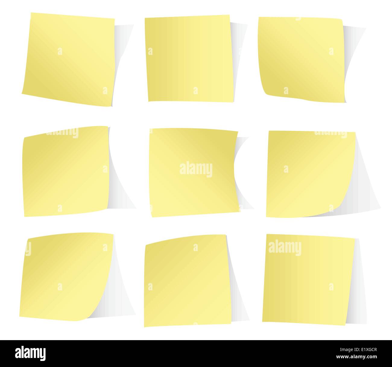 Yellow stickers isolated on white background vector eps10 Stock Vector ...