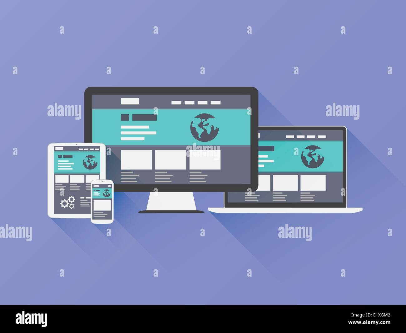 Modern flat illustration of website coding vector eps10 Stock Vector ...
