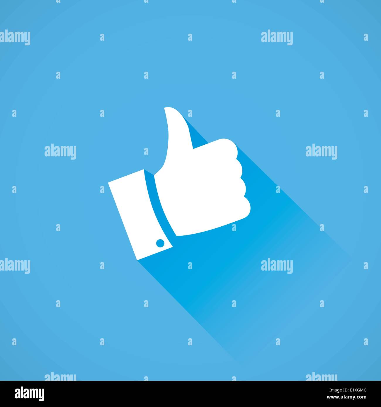 Thumb up vector icon flat design with long cool shadow Stock Vector ...
