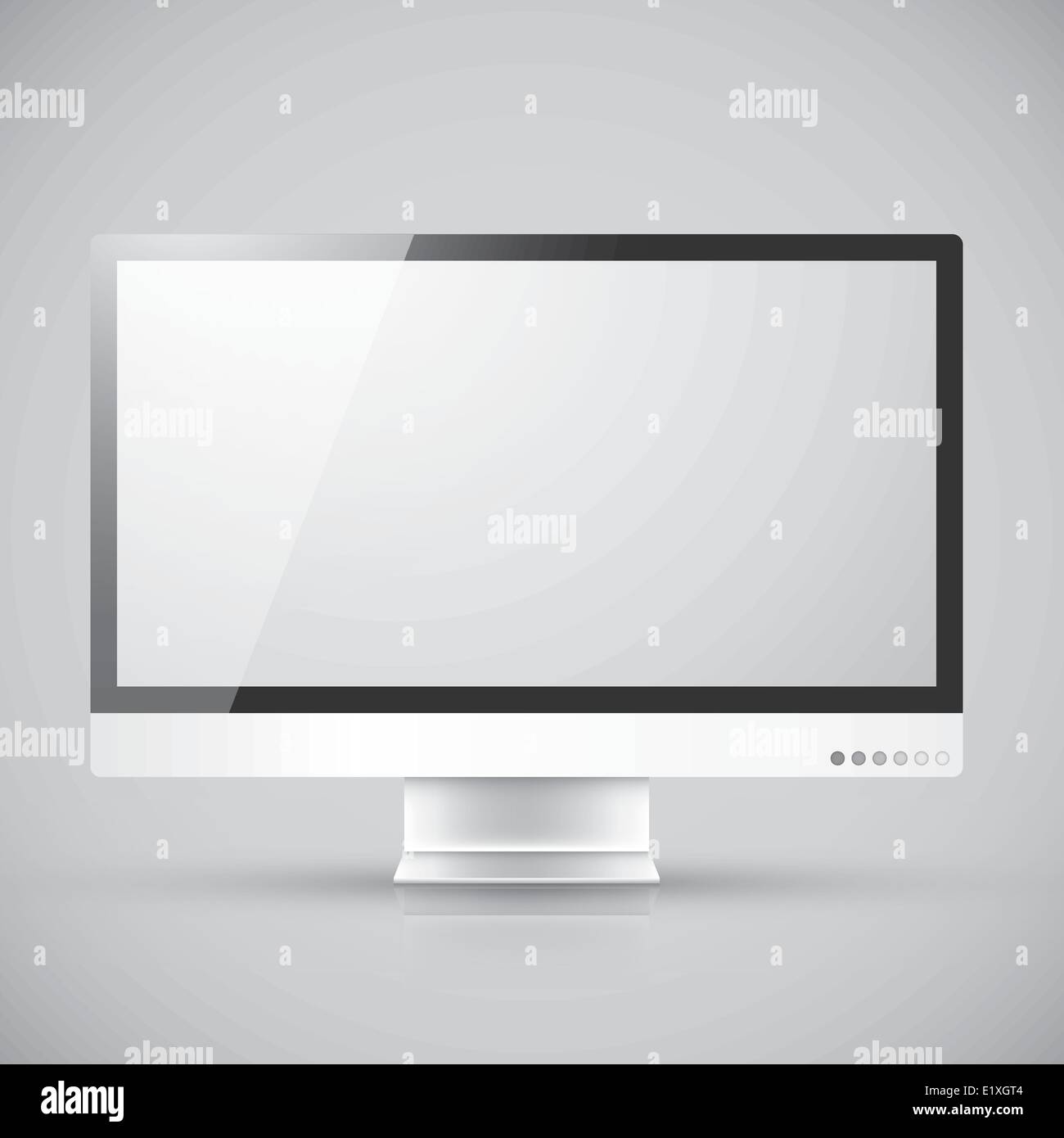Realistic modern responsive desktop computer vector Stock Vector Image ...