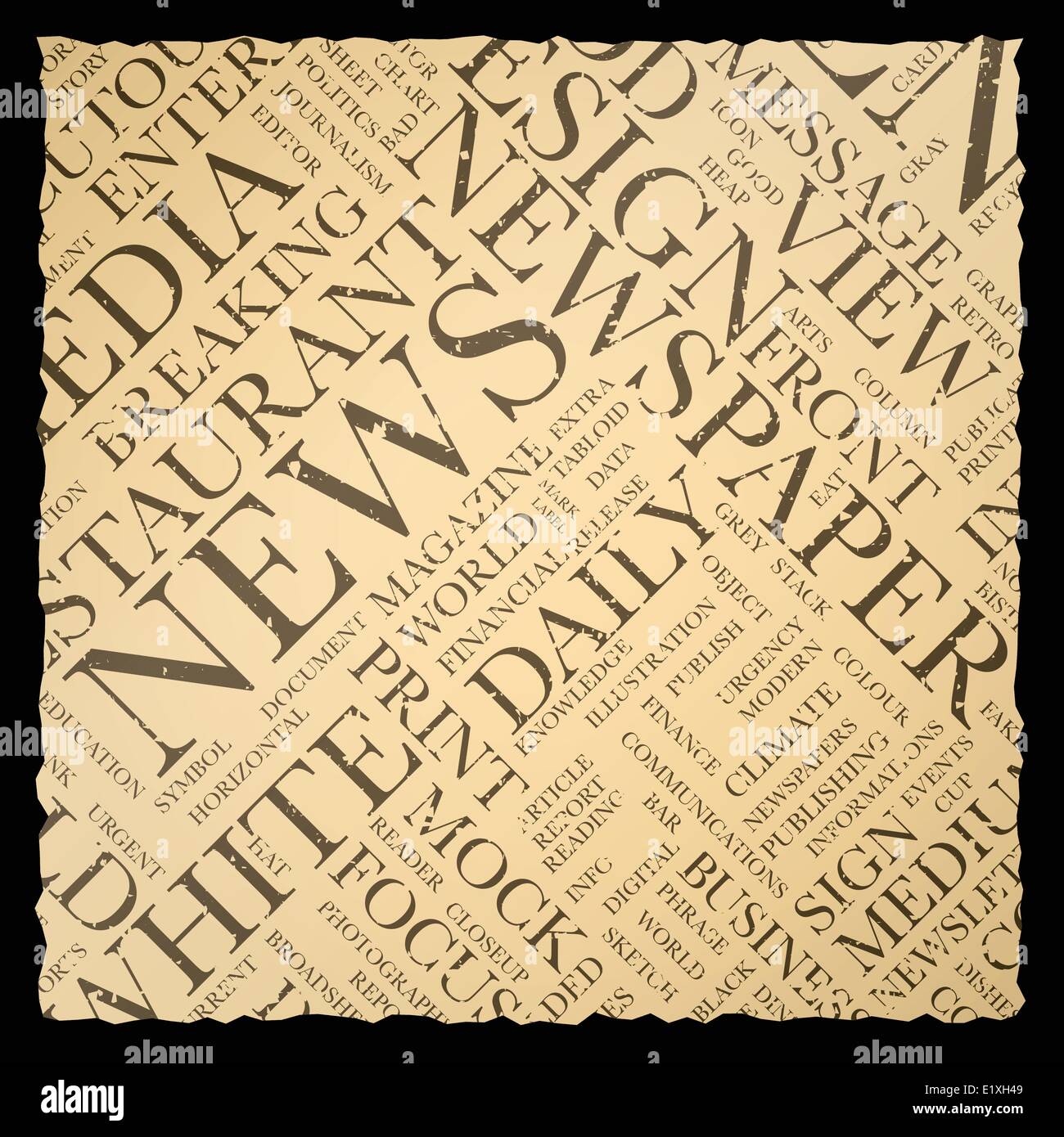 Old vintage newspaper vector background texture word cloud Stock Vector  Image & Art - Alamy