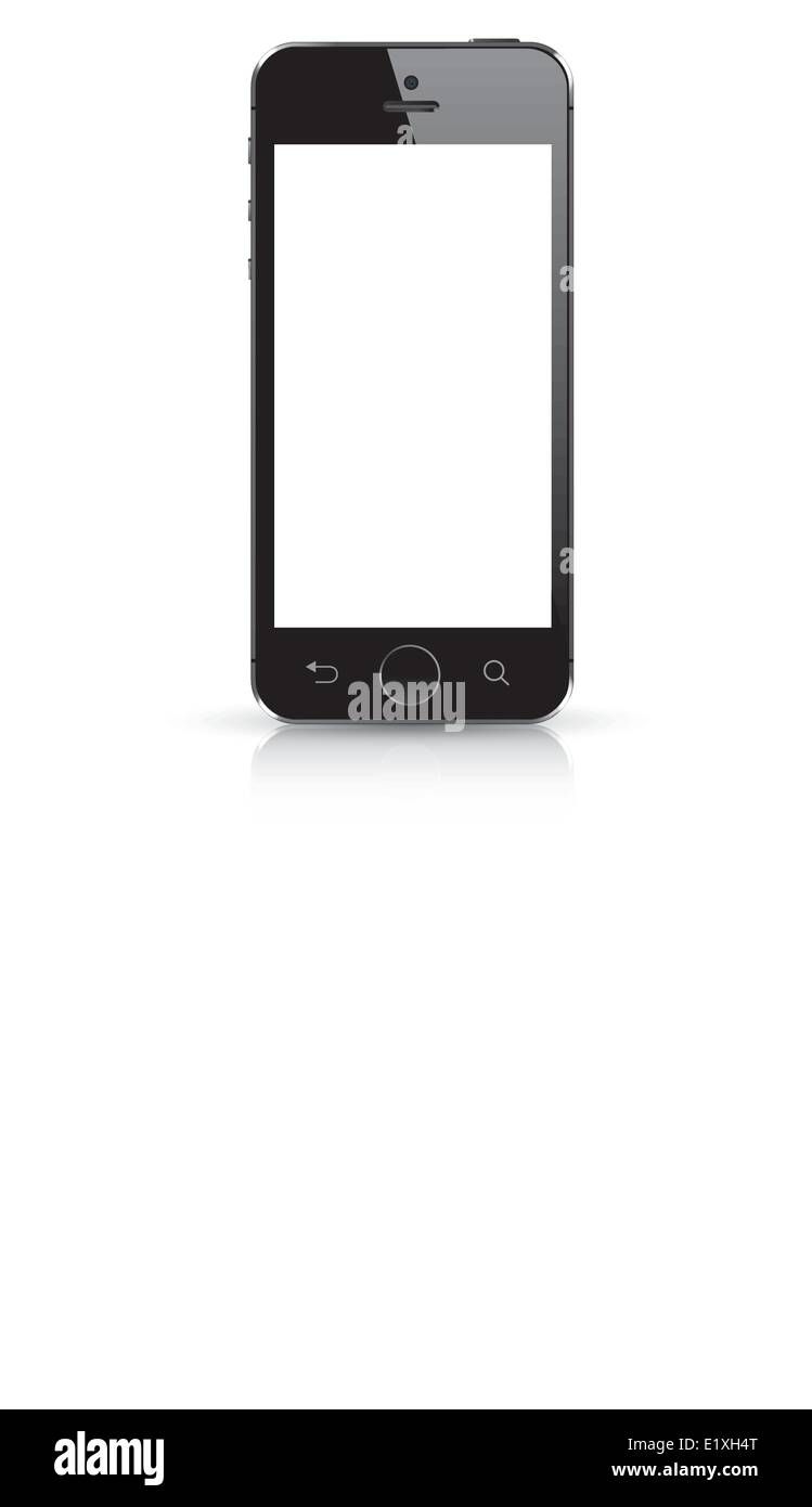 Modern black smart phone isolated. Vector illustration Stock Vector ...