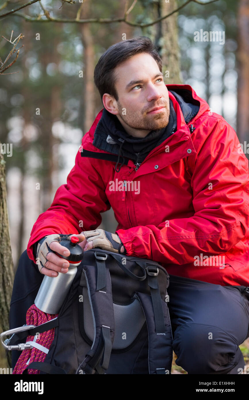 Hiker backpack forest hi-res stock photography and images - Alamy