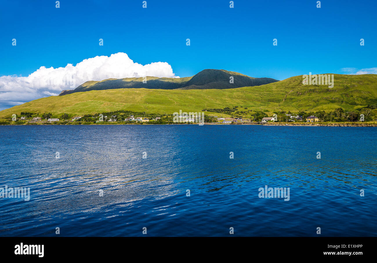 Ireland, Galway county, Connemara area, the Leenane lake Stock Photo ...