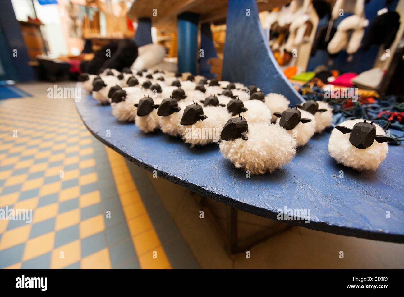 Toy sheep for sale displayed in supermarket Stock Photo Alamy