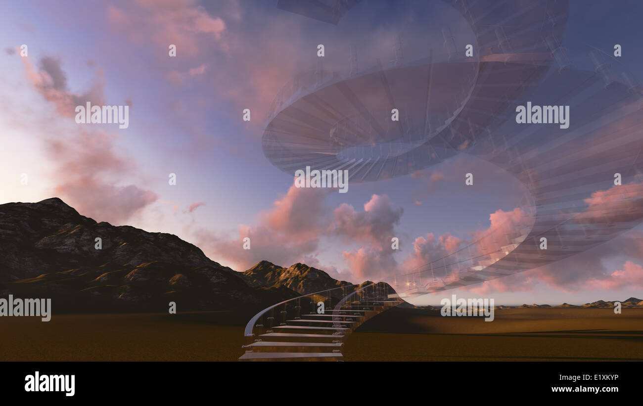 Stairway to heaven painting hi-res stock photography and images - Alamy