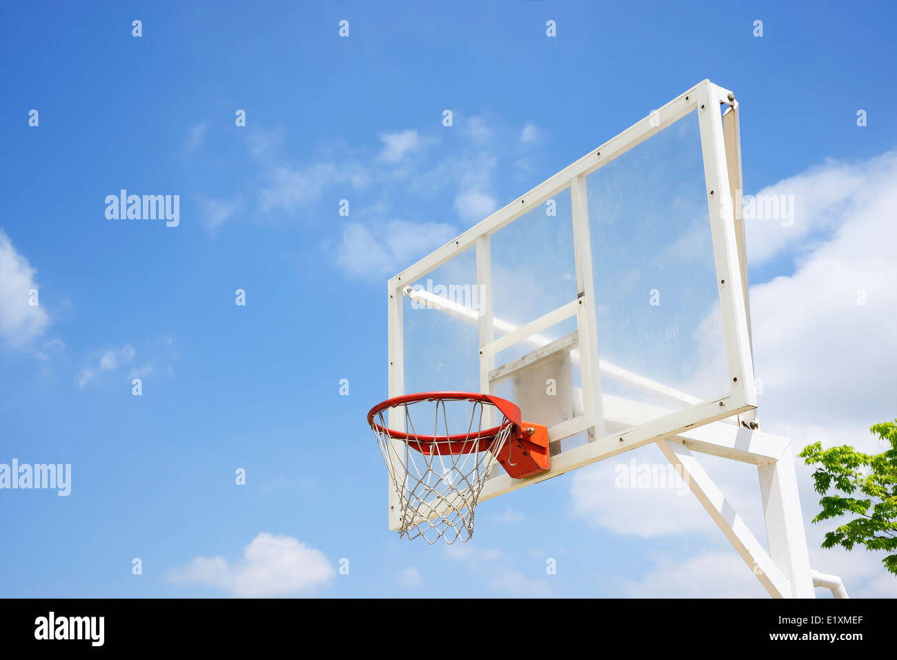 basketball hoop stand at playground in Han-river park Stock Photo